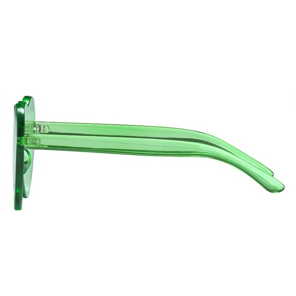 ✨THE AND! MONEY GREEN Y2K RIMLESS HEART SUN GLASSES ✨ - Picture 7 of 8